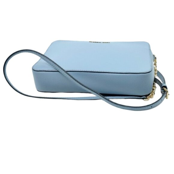 MICHAEL KORS~JET SET EAST WEST BLUE CROSSGRAIN LEATHER CROSSBODY BAG NEAR NEW - Picture 5 of 7